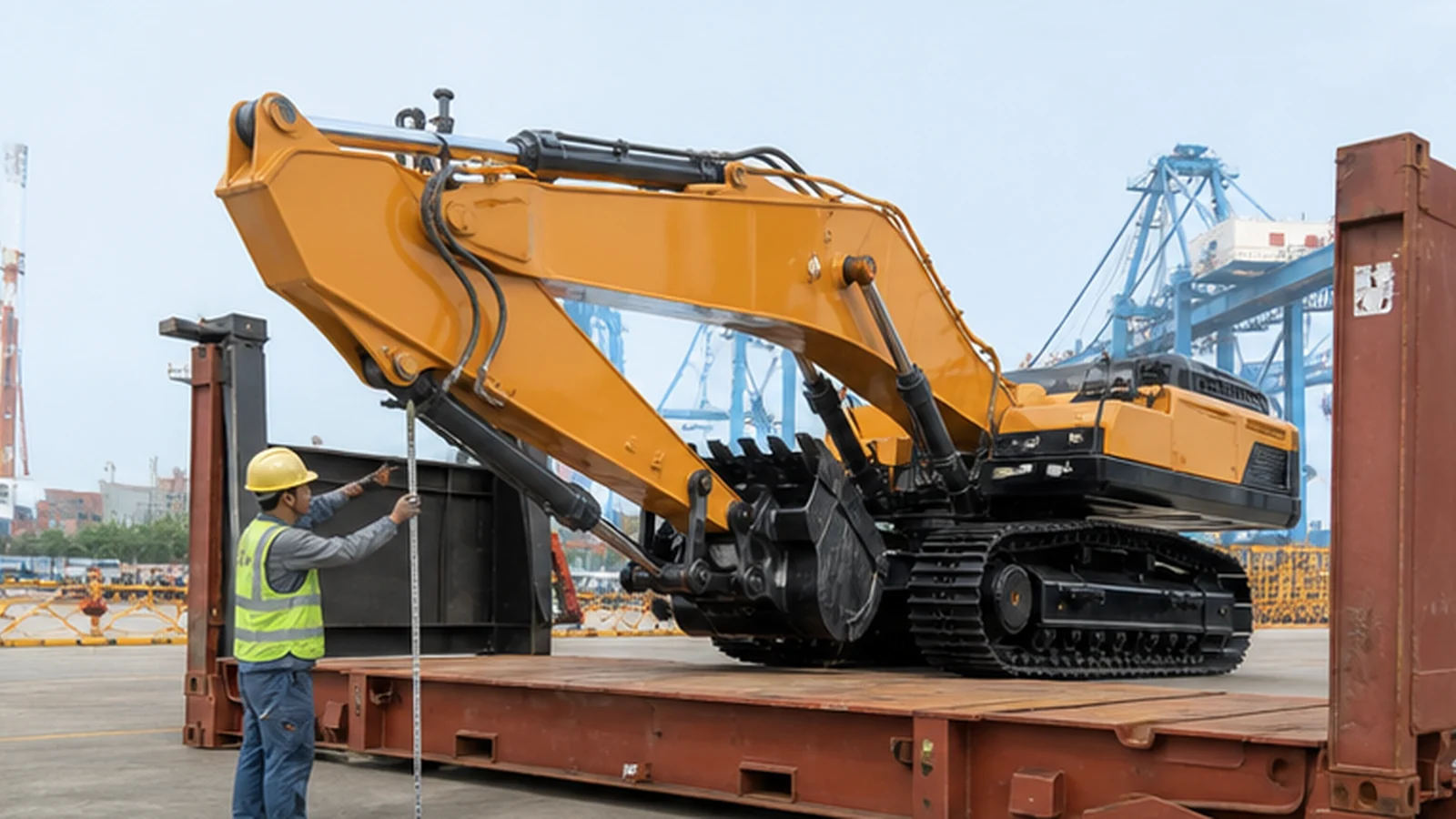 Construction equipment ocean freight from China: booking and packing guide