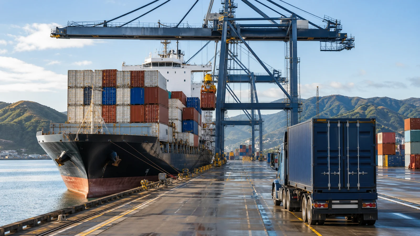 Ocean freight from China to New Zealand: FCL, biosecurity, clearance and delivery guide